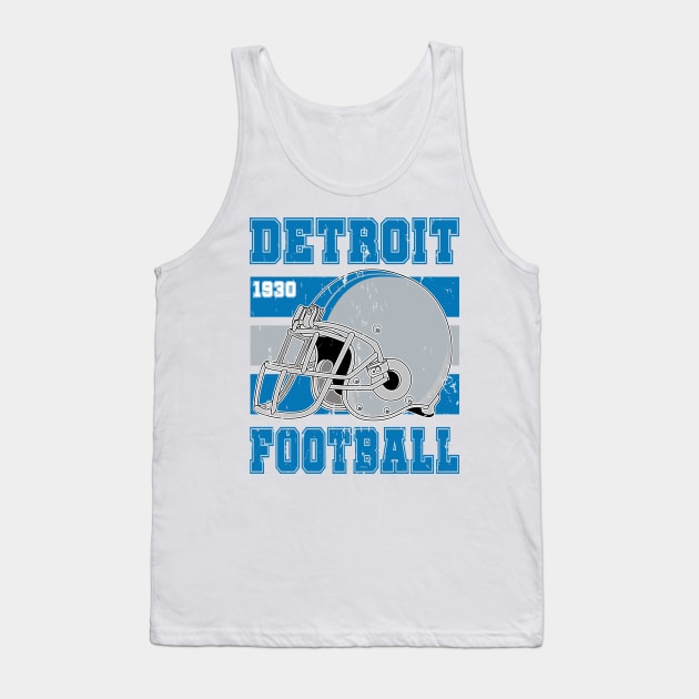 Detroit Retro Football Tank Top by Arestration